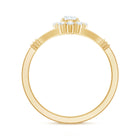 Natural Diamond Halo Engagement Ring with Split Shank Natural - ( HI-SI ) - Rosec Jewels