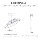 Lab Grown Oval Diamond 3 Stone Engagement Ring Lab - ( EF-VS ) - Rosec Jewels