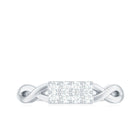 Contemporary Diamond Engagement Ring with Infinity Shank Natural - ( HI-SI ) - Rosec Jewels