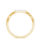 Contemporary Diamond Engagement Ring with Infinity Shank Natural - ( HI-SI ) - Rosec Jewels