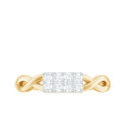 Contemporary Diamond Engagement Ring with Infinity Shank Natural - ( HI-SI ) - Rosec Jewels