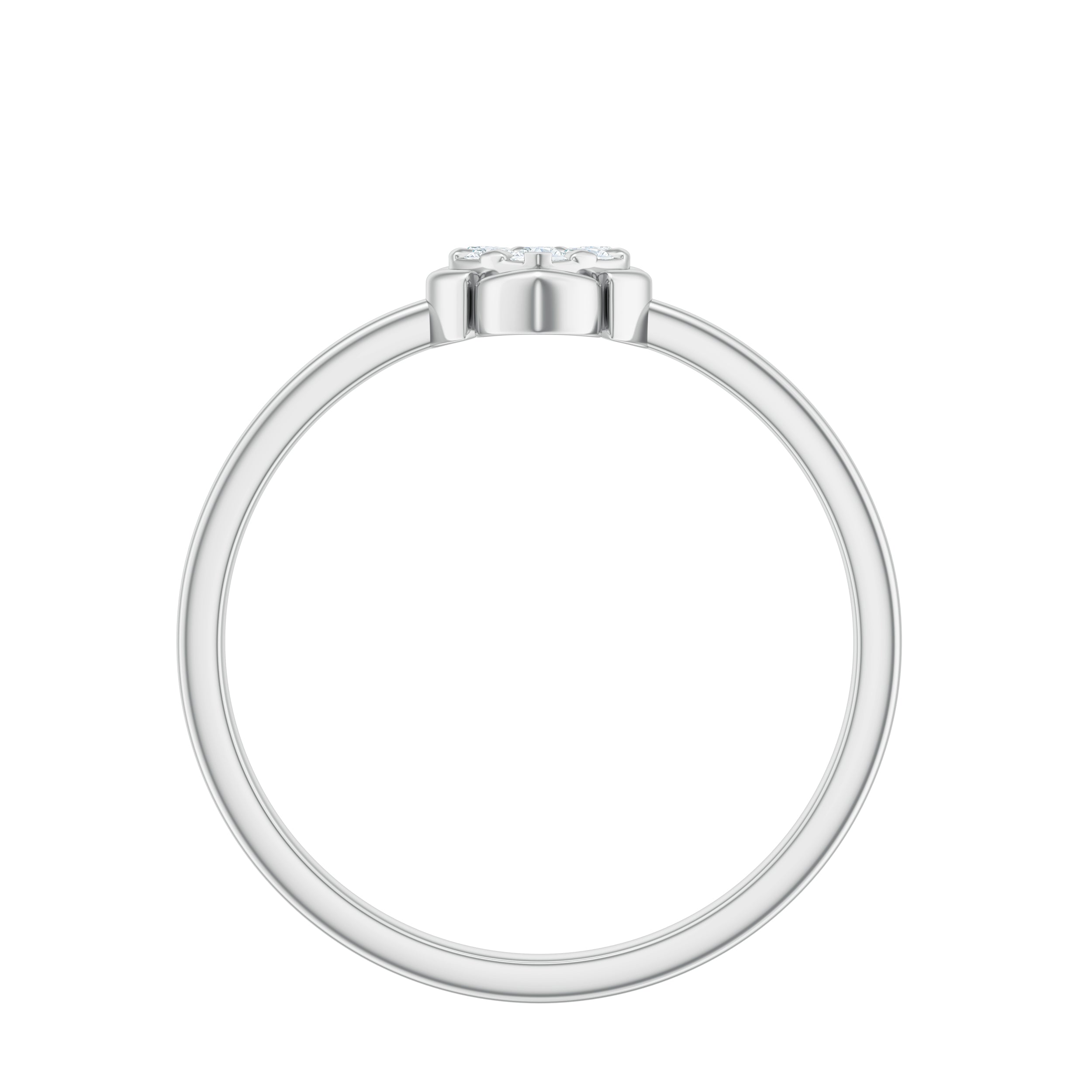 Certified Natural Diamond Heart Promise Ring Natural - ( HI-SI ) - Rosec Jewels
