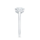 Real Diamond Engagement Ring with Halo Natural - ( HI-SI ) - Rosec Jewels