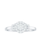 Real Diamond Engagement Ring with Halo Natural - ( HI-SI ) - Rosec Jewels