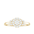 Real Diamond Engagement Ring with Halo Natural - ( HI-SI ) - Rosec Jewels