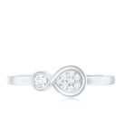 Natural Diamond Infinity Promise Ring Natural - ( HI-SI ) - Rosec Jewels