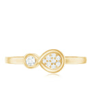 Natural Diamond Infinity Promise Ring Natural - ( HI-SI ) - Rosec Jewels
