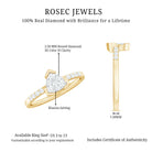 Minimal Diamond Triangular Engagement Ring Natural - ( HI-SI ) - Rosec Jewels