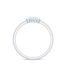 Minimal Diamond Heart Promise Ring for Valentines Day Natural - ( HI-SI ) - Rosec Jewels