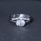 Certified 6X8 MM Oval Lab Grown Diamond Engagement Ring With Enhancer Lab - ( EF-VS ) - Rosec Jewels