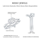 Certified 6X8 MM Oval Lab Grown Diamond Engagement Ring With Enhancer Lab - ( EF-VS ) - Rosec Jewels