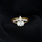 Certified 6X8 MM Oval Lab Grown Diamond Engagement Ring With Enhancer Lab - ( EF-VS ) - Rosec Jewels