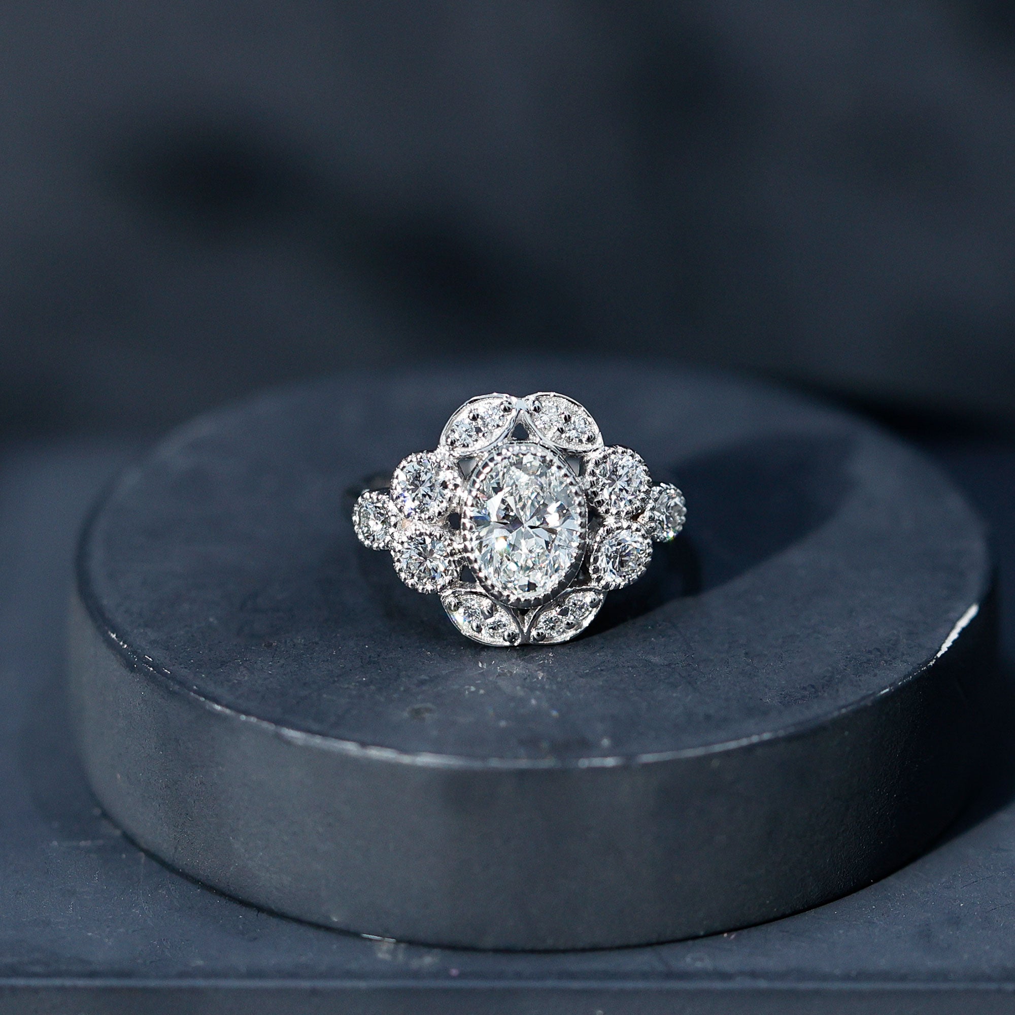 Rosec Jewels-Certified Lab Grown Diamond Oval Engagement Ring
