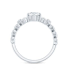 6 MM Lab Grown Diamond Nature Inspired Engagement Ring Lab - ( EF-VS ) - Rosec Jewels