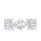 6 MM Lab Grown Diamond Nature Inspired Engagement Ring Lab - ( EF-VS ) - Rosec Jewels