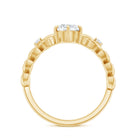 6 MM Lab Grown Diamond Nature Inspired Engagement Ring Lab - ( EF-VS ) - Rosec Jewels