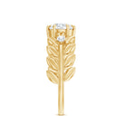 6 MM Lab Grown Diamond Nature Inspired Engagement Ring Lab - ( EF-VS ) - Rosec Jewels