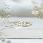 Rosec Jewels-Certified Lab Grown Diamond 3 Stone Engagement Ring For Women