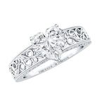 2 Carat Lab Grown Diamond Heart Engagement Ring Lab - ( EF-VS ) - Rosec Jewels