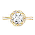 Rosec Jewels-Certified 7 MM Lab Grown Diamond Halo Engagement Ring