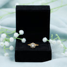 Certified Lab Grown Diamond Flower Promise Ring For Women Lab - ( EF-VS ) - Rosec Jewels