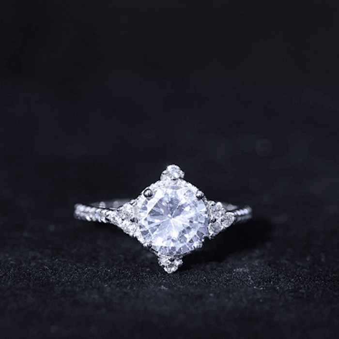 2 Carat Lab Grown Diamond Vintage Inspired Engagement Ring with IGI Certificate Lab - ( E-VS1 ) - Rosec Jewels