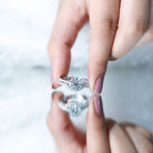 Rosec Jewels-Lab Grown Diamond 8 MM Round Engagement Ring With Ring Guard