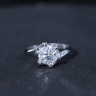 2 Carat Lab Grown Diamond Vintage Floral Engagement Ring Lab - ( EF-VS ) - Rosec Jewels