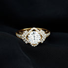 Certified 8 MM Lab Grown Diamond Vintage Style Engagement Ring Lab - ( EF-VS ) - Rosec Jewels