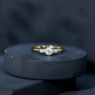 Certified 5 MM Lab Grown Diamond Non Traditional Engagement Ring Lab - ( EF-VS ) - Rosec Jewels