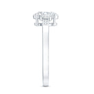 Certified 6X8 MM Oval Lab Grown Diamond Solitaire Engagement Ring Lab - ( EF-VS ) - Rosec Jewels