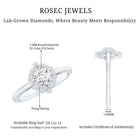 Certified 5 MM Lab Grown Diamond Unique Engagement Ring Lab - ( EF-VS ) - Rosec Jewels