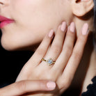 Certified 5 MM Lab Grown Diamond Unique Engagement Ring Lab - ( EF-VS ) - Rosec Jewels
