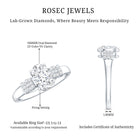 Certified 6X8 MM Oval Lab Grown Diamond Designer Engagement Ring Lab - ( EF-VS ) - Rosec Jewels
