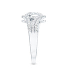 Certified 6X8 MM Oval Lab Grown Diamond Split Shank Engagement Ring Lab - ( EF-VS ) - Rosec Jewels