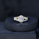 Certified 1.2 Carat Oval Lab Grown Diamond Split Shank Engagement Ring Lab - ( EF-VS ) - Rosec Jewels