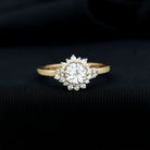1 Carat IGI Certified Lab Grown Diamond Halo Engagement Ring Lab - ( E-VS1 ) - Rosec Jewels