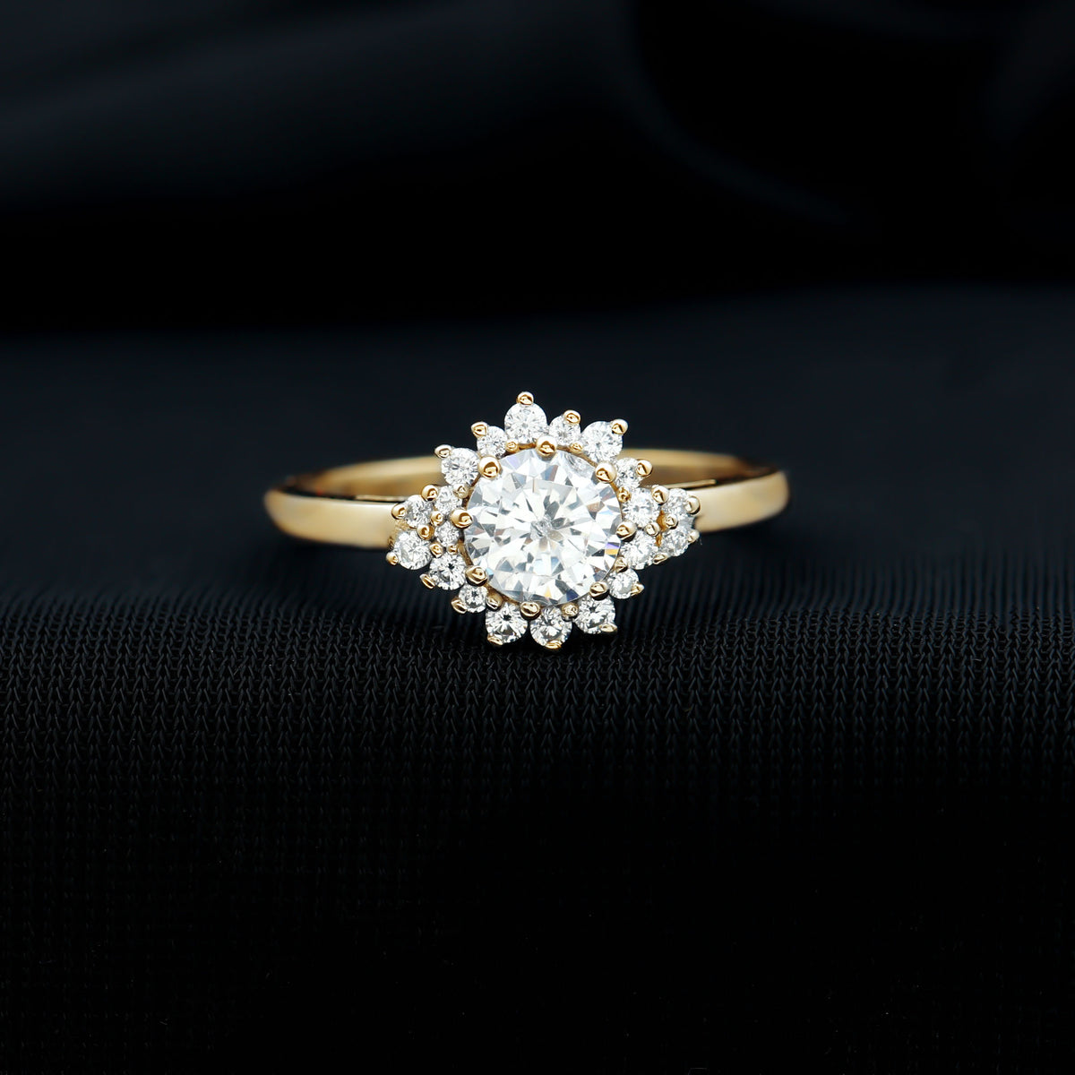 1 Carat IGI Certified Lab Grown Diamond Halo Engagement Ring Lab - ( E-VS1 ) - Rosec Jewels