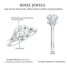 Certified 8 MM Lab Grown Diamond Solitaire Engagement Ring Lab - ( EF-VS ) - Rosec Jewels