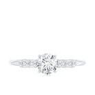 Certified 5 MM Lab Grown Diamond Designer Engagement Ring Lab - ( EF-VS ) - Rosec Jewels