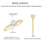 Certified 5 MM Lab Grown Diamond Designer Engagement Ring Lab - ( EF-VS ) - Rosec Jewels