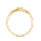 Certified 5 MM Lab Grown Diamond Designer Engagement Ring Lab - ( EF-VS ) - Rosec Jewels
