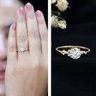 6 MM Lab Grown Diamond Solitaire Engagement Ring Lab - ( EF-VS ) - Rosec Jewels