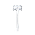 Lab Grown Diamond Emerald Cut Designer Engagement Ring Lab - ( EF-VS ) - Rosec Jewels