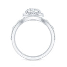 Certified Lab Grown Diamond Solitaire Bridal Ring Set With Enhancer Lab - ( EF-VS ) - Rosec Jewels
