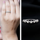Certified Lab Grown Diamond Half Eternity Anniversary Ring Lab - ( EF-VS ) - Rosec Jewels