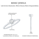 Certified Lab Grown Diamond Solitaire Promise Ring Lab - ( EF-VS ) - Rosec Jewels