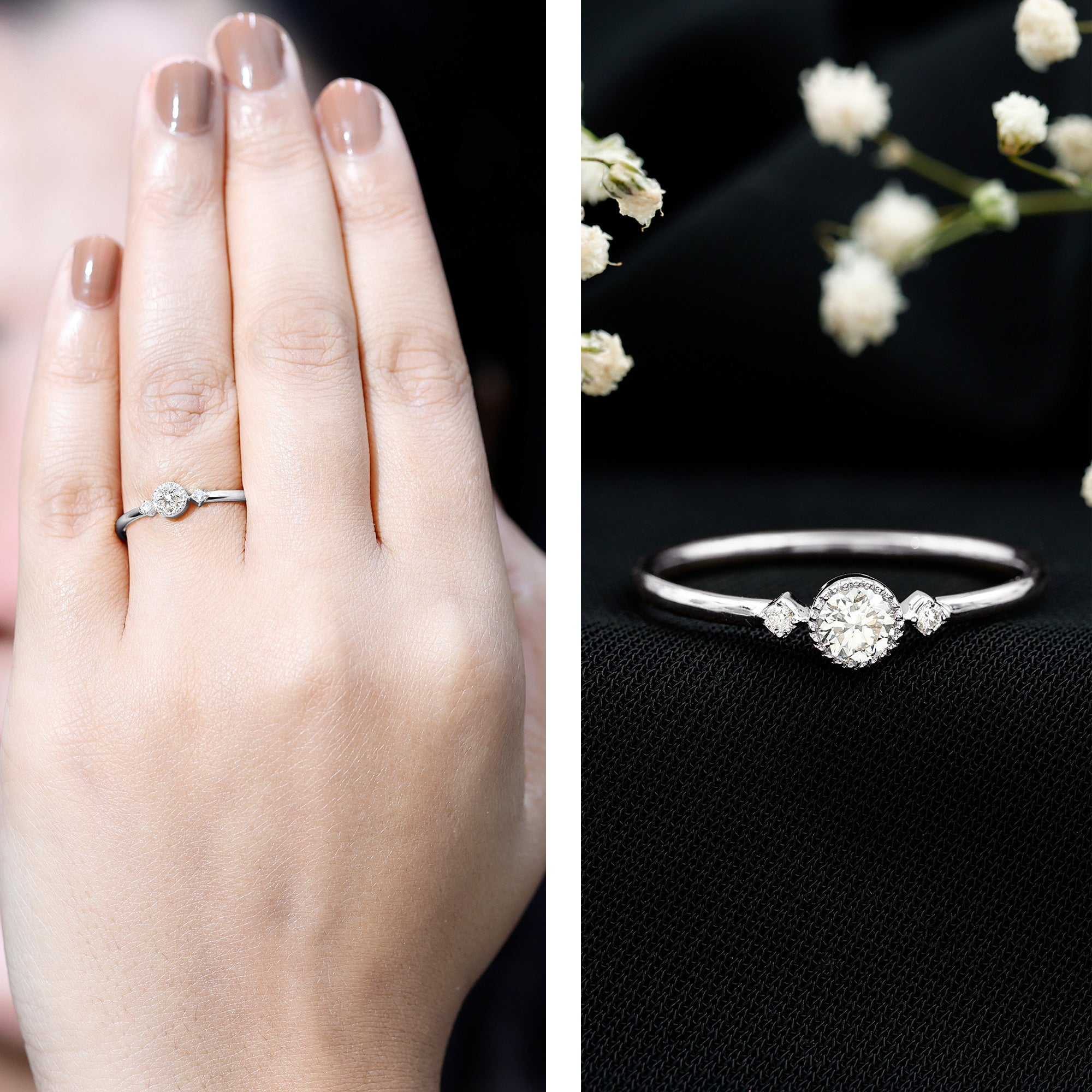 Rosec Jewels-Certified Lab Grown Diamond Solitaire Promise Ring