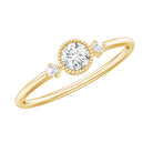 Certified Lab Grown Diamond Solitaire Promise Ring Lab - ( EF-VS ) - Rosec Jewels