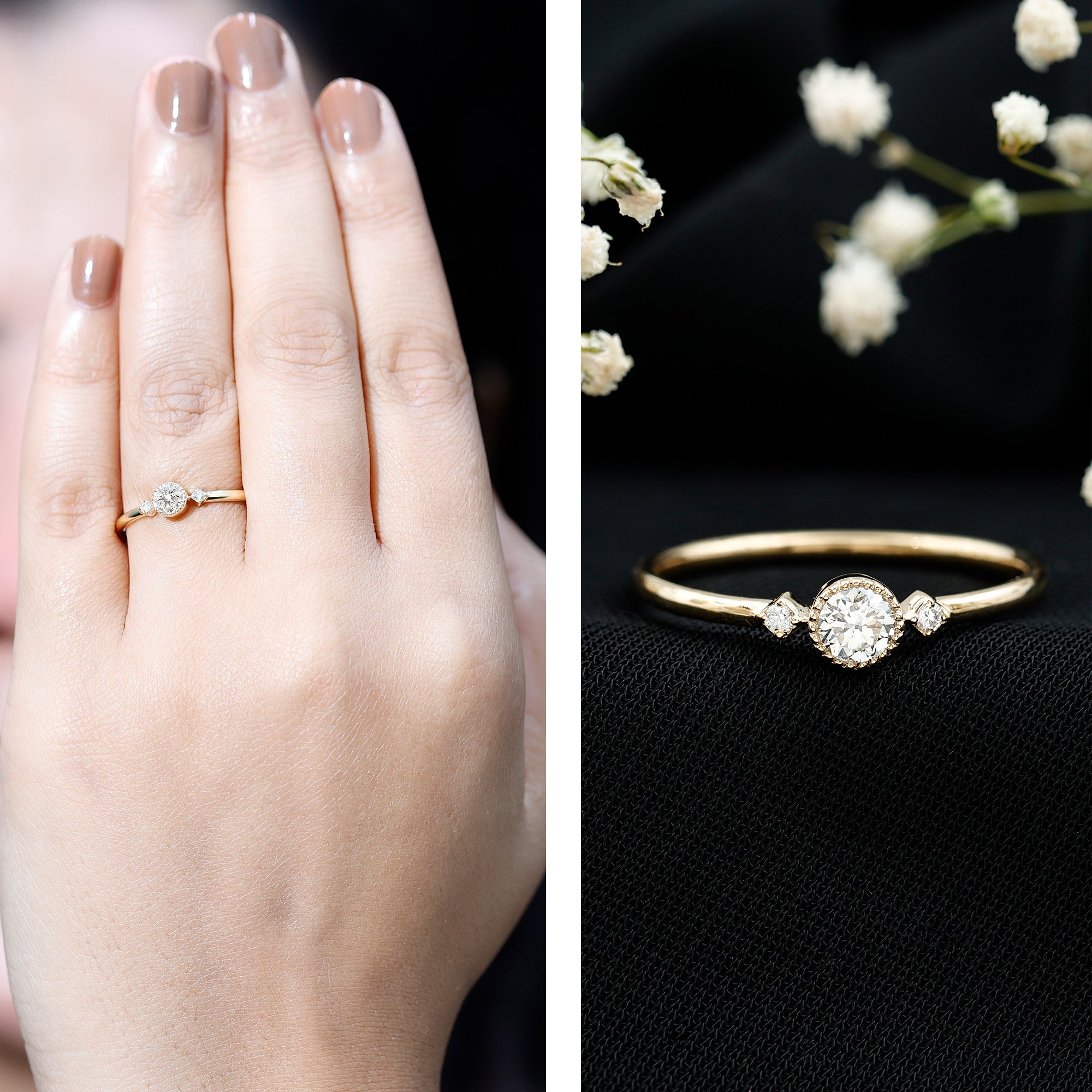 Rosec Jewels-Certified Lab Grown Diamond Solitaire Promise Ring